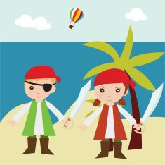 Pirate boy and girl N2