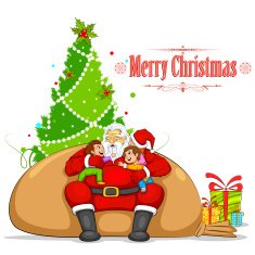 Santa with kids N2