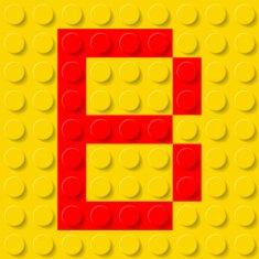 Letter B in construction kit