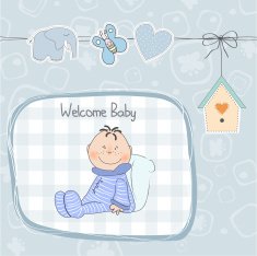 New baby announcement card N40