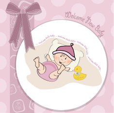 Baby girl shower card N77