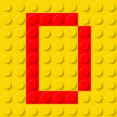 Letter D in construction kit