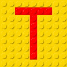 Letter T in construction kit