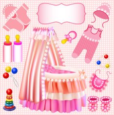 pink set of children's cradle beanbag booties sliders