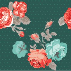 Seamless Vintage Flower Background
