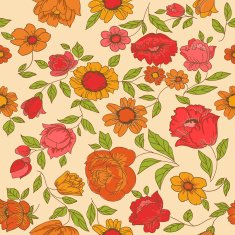 Seamless Vintage Flower Background N2