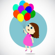 girl with balloons N10