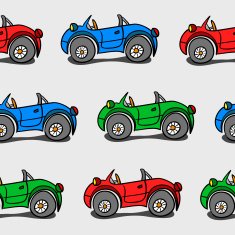 Seamless baby background with cars N3
