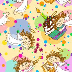 Seamless pattern for birthday party