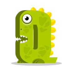 Letter Q monster Vectorial illustration
