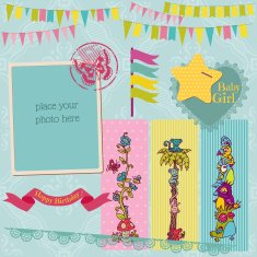 Vintage Child Set - in vector