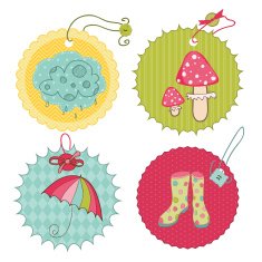 Autumn Cute Tags invitation greetings