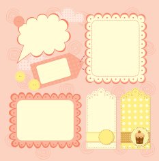 boy's frame and tags collection for scrapbook N2