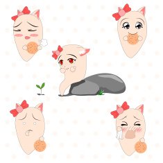 abstract character anime vector