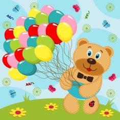 Bear With Balloons N2