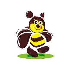 Sweet-shop Bee cake logo vector Isolated on white background