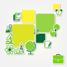 back to school and icon set