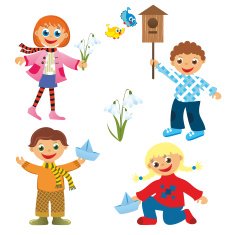 childrens fun in springtime