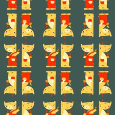 Teddy Bears Funny bright seamless pattern on dark background