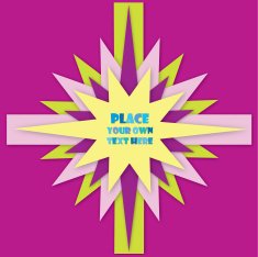 Star label with copy space