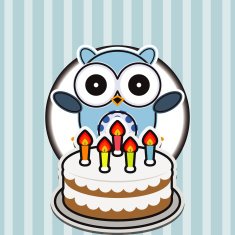 birthday card with owl