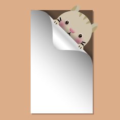 Baby cat with place for text