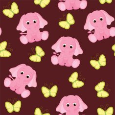 Seamless baby animal background