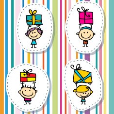 Kids with gifts