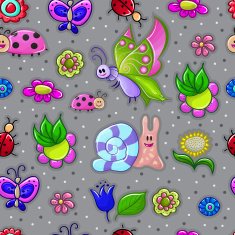 Seamless texture with insects