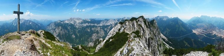 panorama of peak mountains