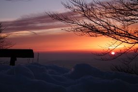 evening snow landscape