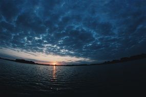 clouds in the sunset sky