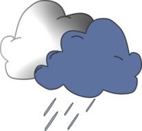Rainy clouds clipart