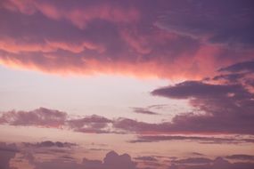 pink clouds at sunset