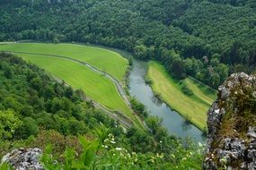 danube nature rock landscape river valley