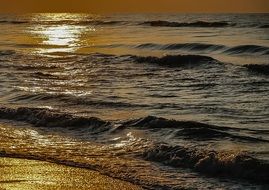 twilight over the sea coast