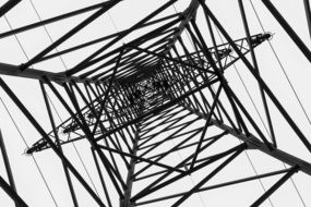 strommast power black line