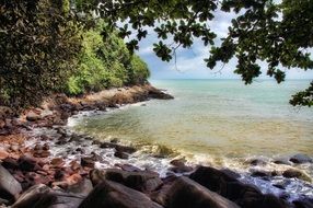 wild beach in thailand