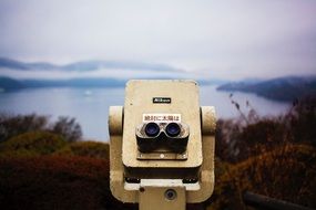 binoculars looking to nature