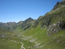 alpine mountains summer sunny landscape