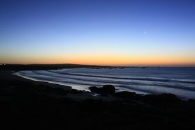 beach at the sunset