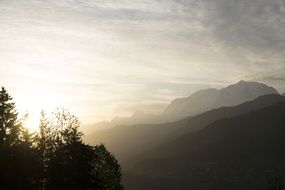 dawn over mont blanc