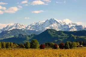 landscape of the alpines in watzmann