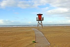 path on the sandy beach in huelva