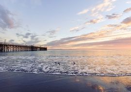 long pier in the ocean
