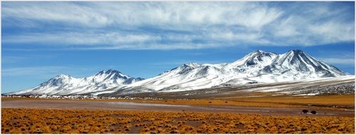 snow mountains Chile Andes landscape