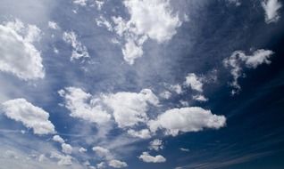 blue sky white clouds nature weather
