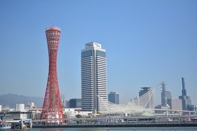 kobe tower maritime museum urban view