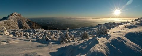 incredibly beautiful winter mountain