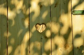 Heart hole on the toilet door